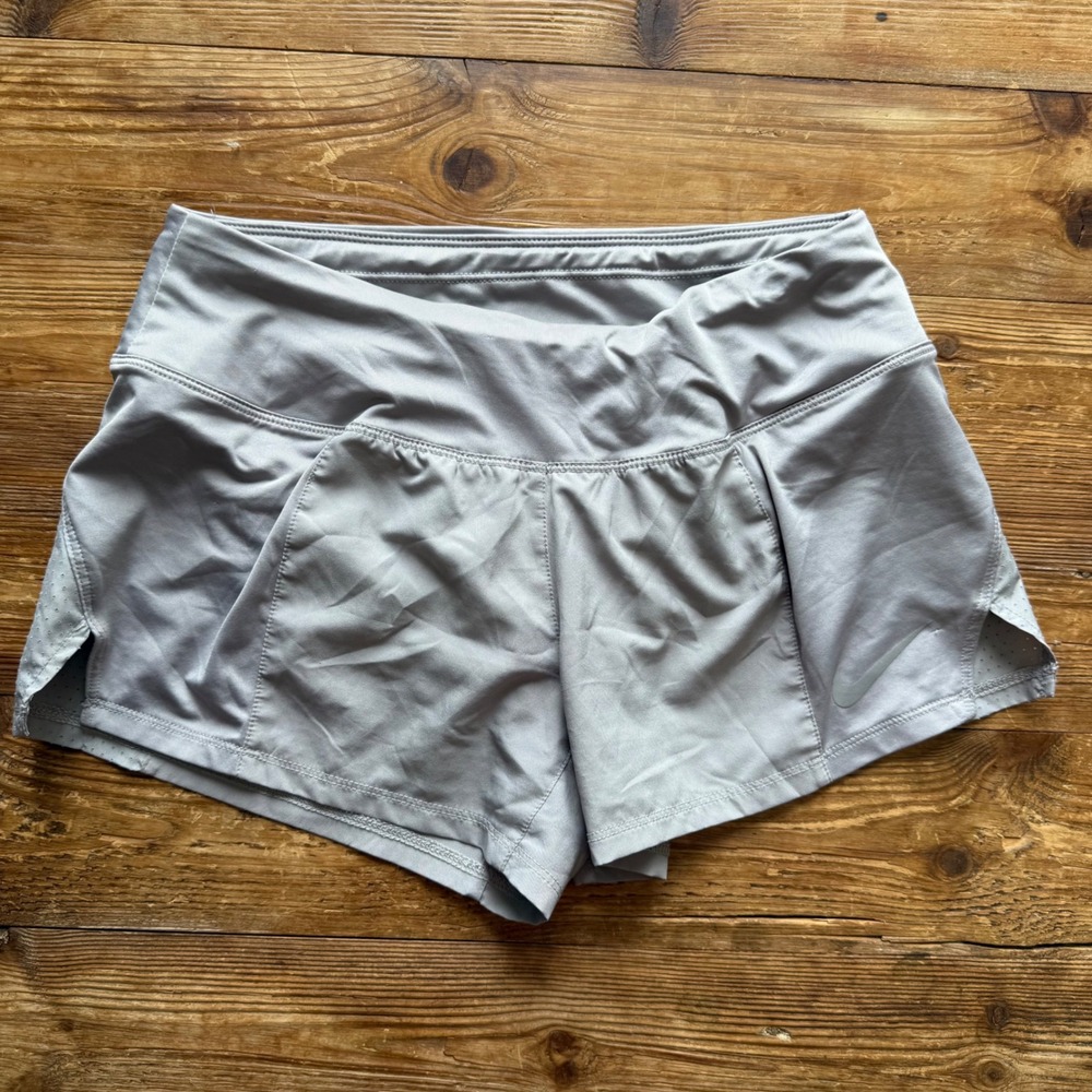 Nike Dri-FIT Womens Lined Running Athletic Shorts Gray Size XS GUC